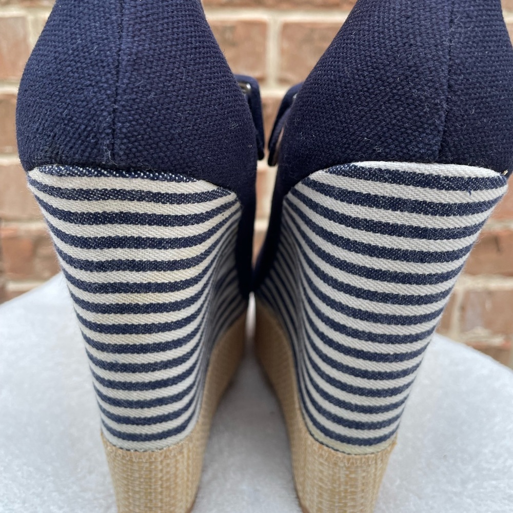NWT Forever 21 Blue Navy Wedges Size 10 - Picture 7 of 7